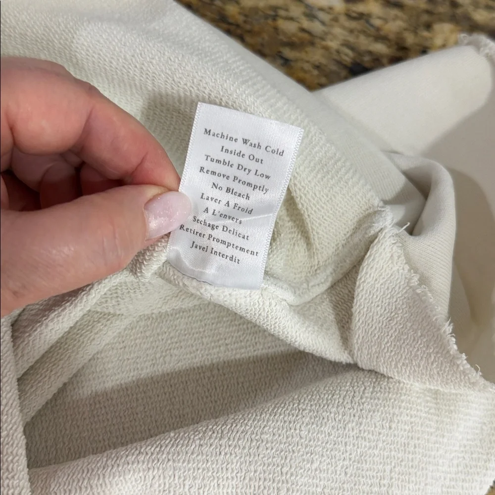 Frank & Eileen White Relaxed Short Sleeve sweatshirt Pullover - Picture 9 of 11